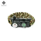Dropship DS-SG1008 2019 best selling compass survival bracelet whistle for outdoor hiking camping