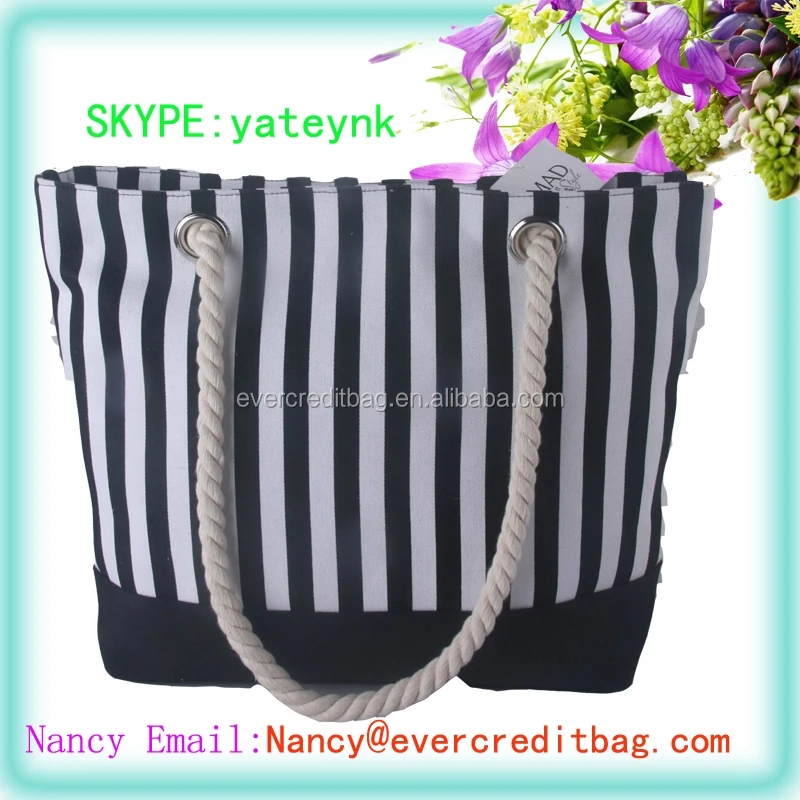 Cheap Stripe Beach Bag without MOQ Require