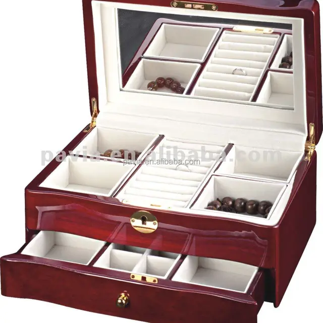 pj803a hot sale wooden gift case wood packaging boxes with make