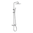 Round tube shower cloum mixer set with waterfall rain shower head Made in China