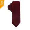 Fashion Men Unique Red Plain Necktie Retro Velvet Tie for Custom