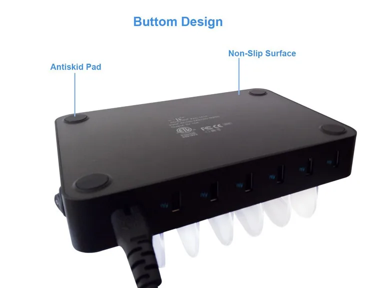 </h2>10A Multiple USB Charger 6-Port Desktop Charging Stand USB Charging Station with Innovative Removable Baffles smart</h2>