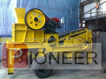 PIONEER stone and rock , hard rock mobile diesel jaw crusher