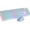Usb wired backlit glowing teclados mouse, gaming key board with media button keys,letter light gaming keyboard mouse combo
