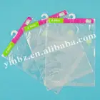 Wholesale clear garment packing plastic hanger bag with hook