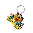 Factory price funny cute logo custom keychain embossed soft pvc silicon rubber keychain