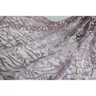 African lilac color flat design 3d flower embroidery lace fabric in stock