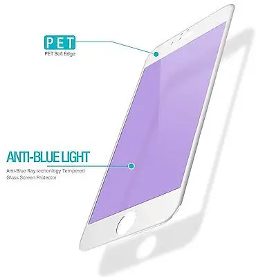 3D Soft Edge Anti-Blue Ray Tempered Glass for iphone 7 Glass Screen Protector