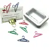 Cute mini clothes hanger shaped paper clips for promotional gifts