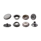 4 parts 20 mm zinc alloy metal black spring snap button
