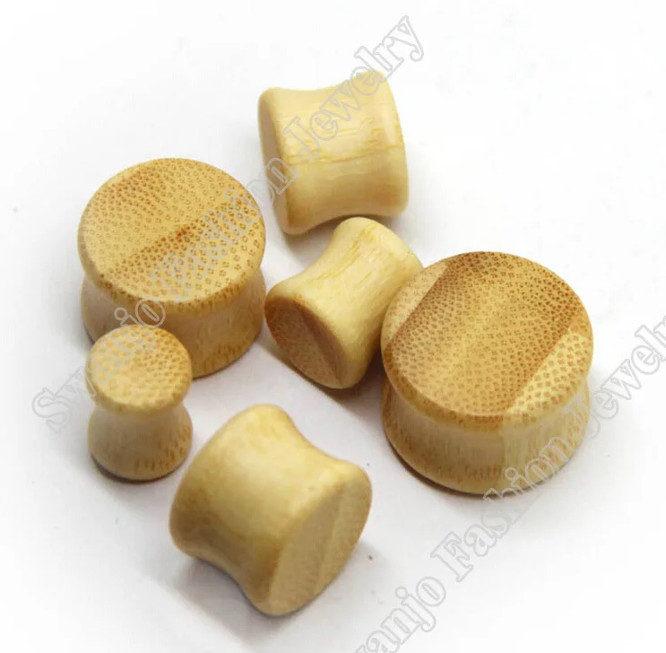 42 pcs/lot 8-20mm Fashion Bamboo Wood Ear Plugs And Tunnels Flesh Ear Gauge Expander Piercing Body Jewelry Pircing