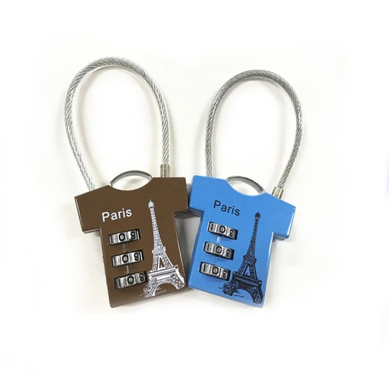 T-shirt shape lock 3 digital combination lock for bag safe