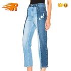 Wholesale Women High Waist Skinny Jeans Denim With Side Patchwork
