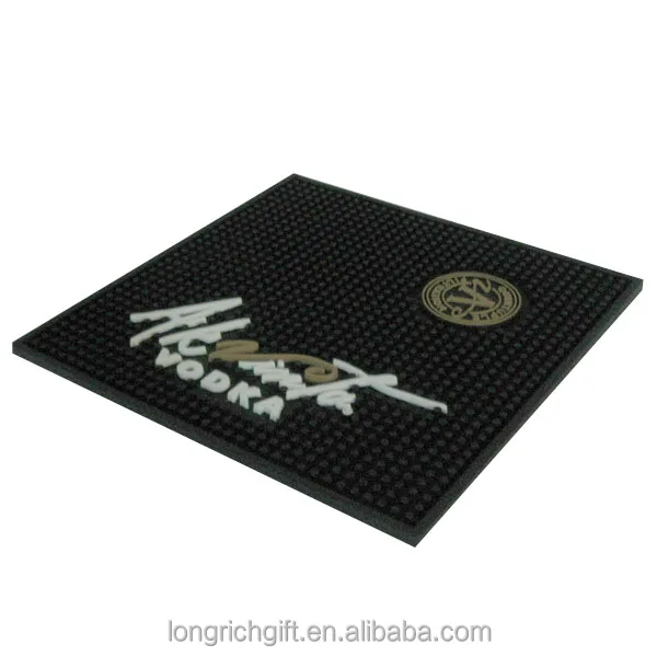 custom pvc rubber drip mat beer bar mat