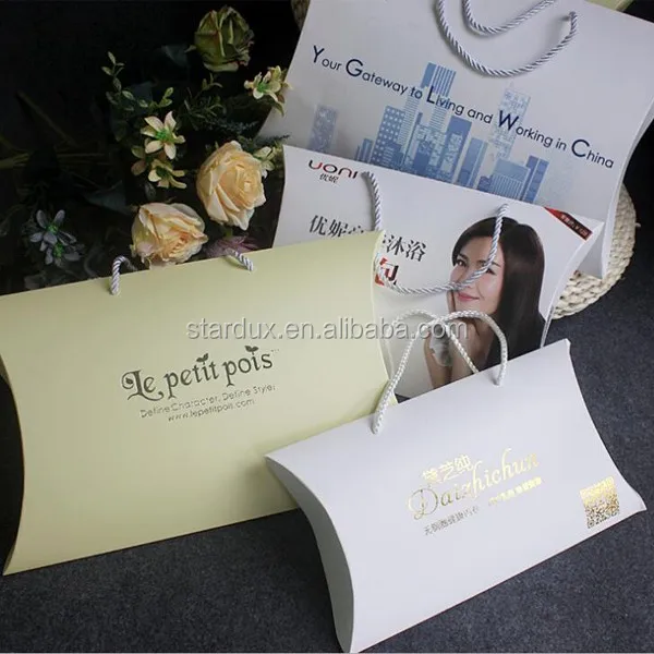 recycled brown kraft paper pillow box with custom printing