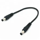 1m Black PVC 12V Male to Male DC Power Cable