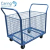 warehouse cage trolley/box trolley with mesh side/picking trolley