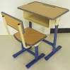 Nice shape cool school furniture, manual adjustable height student desk and chair