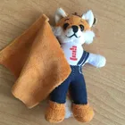 5" Soft plush animal fox keychain with logo Tshirt