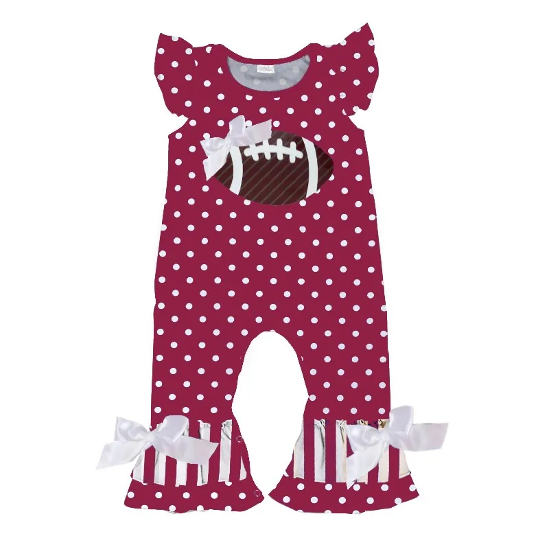 wholesale football newborn organic baby clothes romper