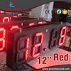 large outdoor led digital clock temperature time sign and led gas station display