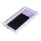 Super Soft Pure Black Single Tip Matte Ellipse Flat Eyelash Extension