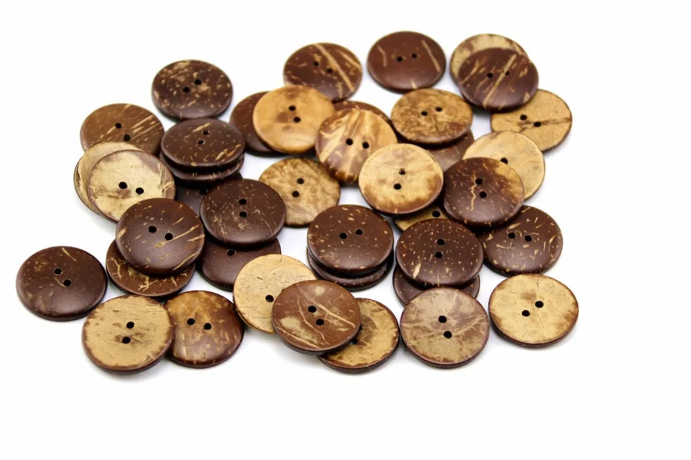 100pcs Crafts Coconut Wood decorative Buttons 25mm Letras Decorativas Detalles Boda Regalos
