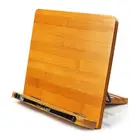 Eco-friendly foldable bamboo adjustable book display reading stand