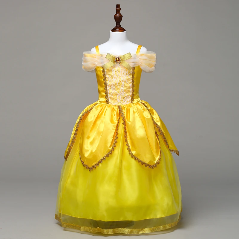 robe princesse jaune fille