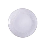 Customized circular ceramic western plate type stoneware plate Western food