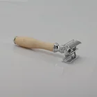 Graphic Customization Cheap Wood Handle Twin Blade Shaving Razor