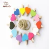 Fashion Wood Clamp red Colors Mini Clip with heart shape Mini Wooden Clothes Peg,Mini Clips for Wedding Favors