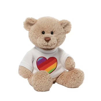 custom cute soft plush teddy bear stuffed toy with t-shirt