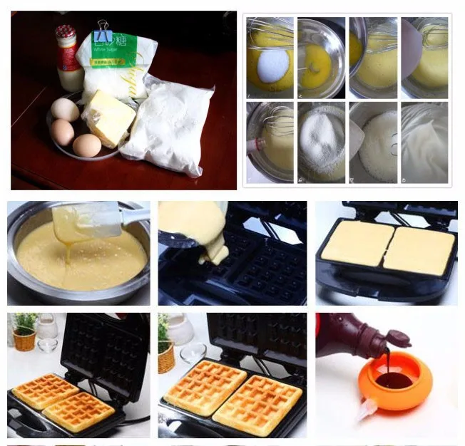 four slices plate shape commercial waffle maker/ belgian waffle maker/ waffle baker