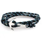 Wholesale Jewelry fashion mens navy nautical 316L stainless steel men charm bracelet