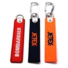Creative promotional souvenir woven embroidery logo fabric Key chains