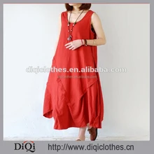 2015 Women fashion new large size dress summer linen dresses long