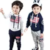 Fashion Boys Clothes Sets 2014 American Flag Design Kids Clothes