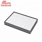 Custom OEM Engrave Logo Shop Counter Jewelry Ring Display Tray In Wood