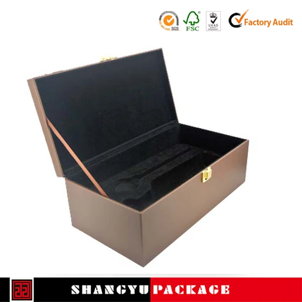 wholesale recycled kraft paper paper wine boxes sliding lid