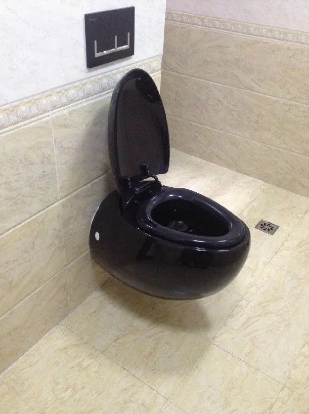 Kb138 Black Colored Toilet Wall Mounted Toilet Bowl For Sale Buy
