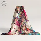 Natural digital print silk twill silk scarf