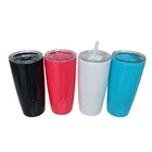 2019 FDA promotional product double wall auto mug with plastic push button switch lid