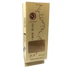 Top Food Grade Stand Up Side Gusset Kraft Paper Pouch with Clean Window for Dry Fruits