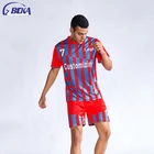 Wholesale Sublimation Printed China Football shirt maker custom striped soccer jersey