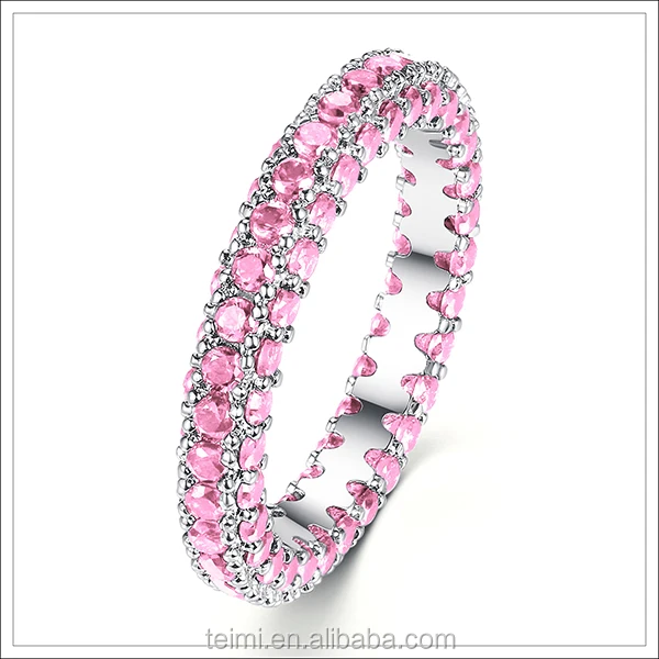 three rows of micro zircon couple diamond rings for engagement