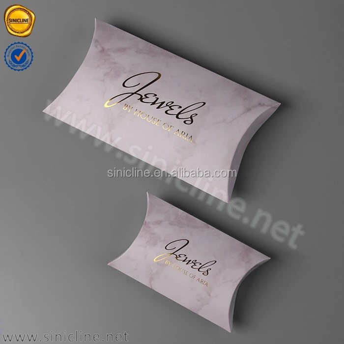 Sinicline Marble Texture Paper Custom Pillow Boxes Wholesale Buy