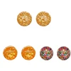 cute style colorful women kid 's jewelry small stud round glitter resin earrings