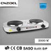 Cnzidel Professional Suppliers double electric stove 2000w hot plates