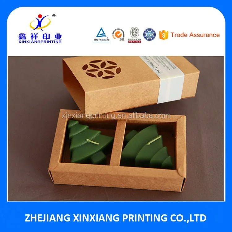 wholesale custom brown kraft paper candle packaging boxes